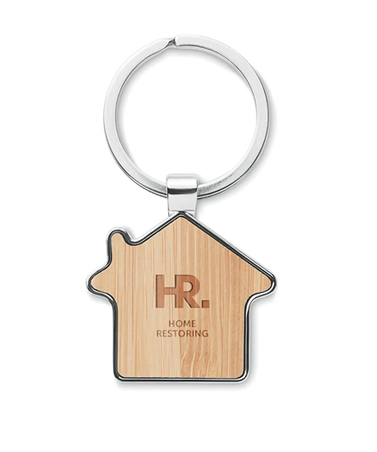 Portachiavi in Bamboo e Metallo - Casa