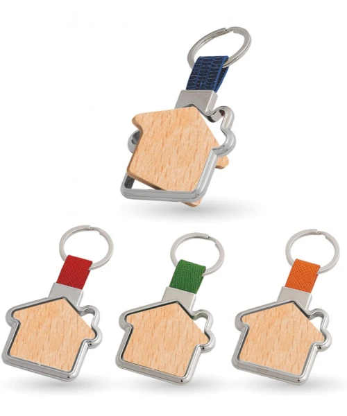 Portachiavi in Legno e Metallo Girevole - Casa