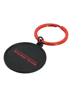 Portachiavi in Alluminio Nero Colorato - Tondo