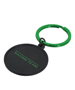 Portachiavi in Alluminio Nero Colorato - Tondo